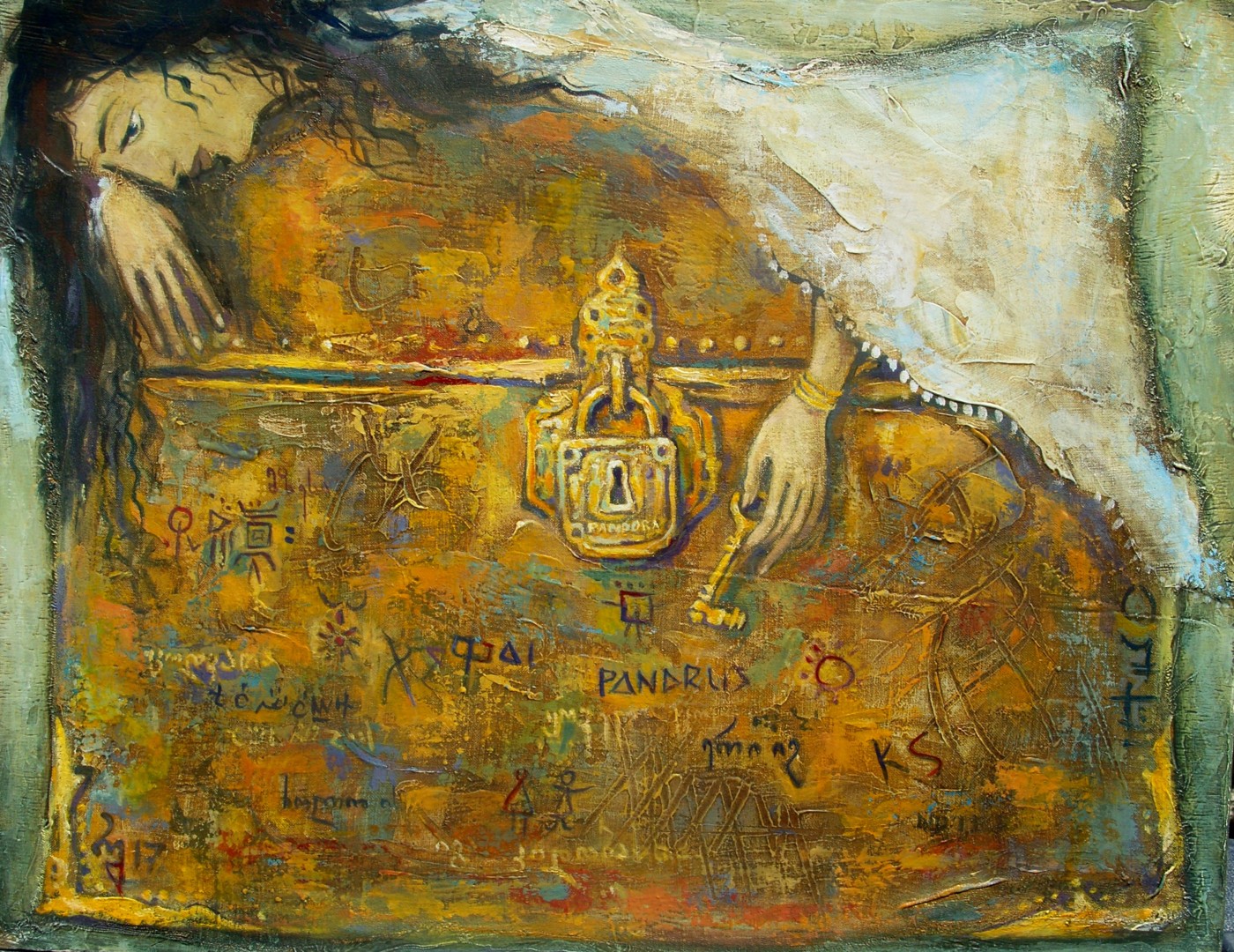 Pandora's Box, Painting by George Rurua | ArtMajeur