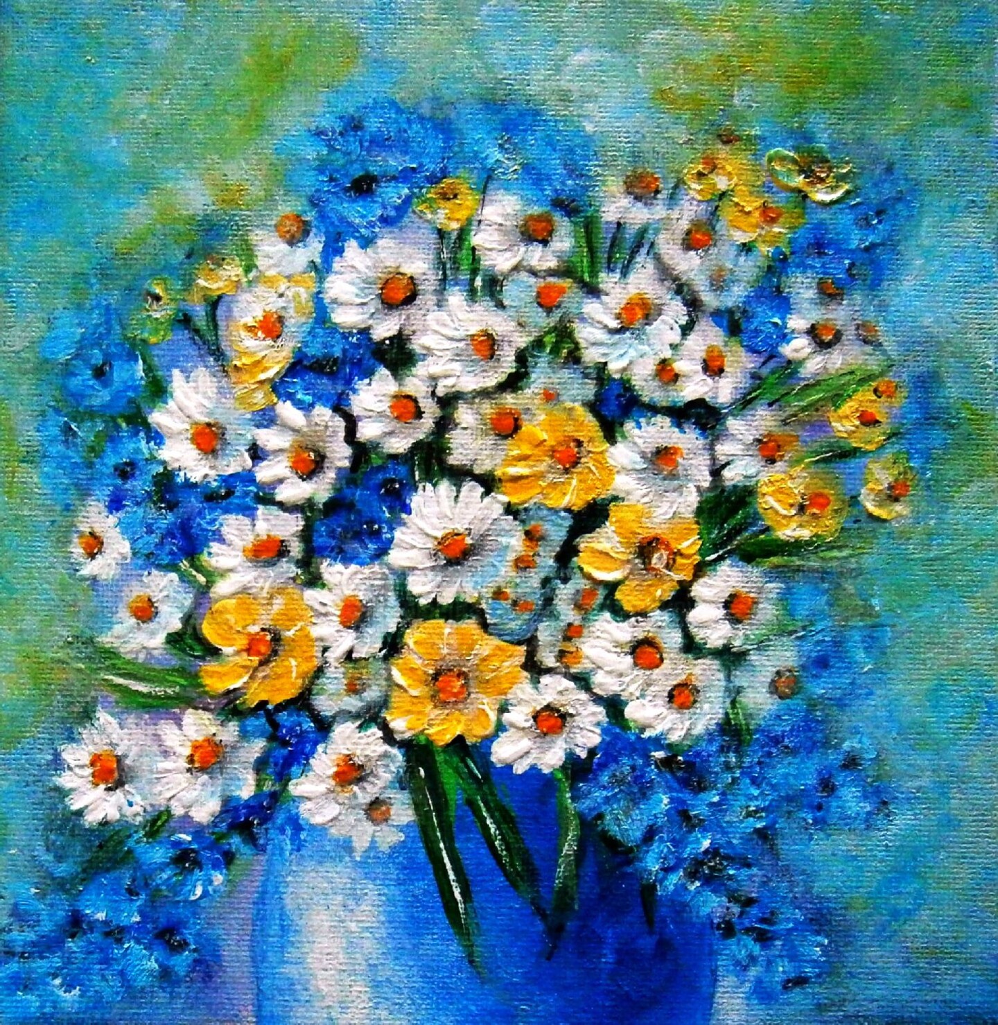 Flowers Of Summer 11, Painting by Milka Urbaníková | ArtMajeur
