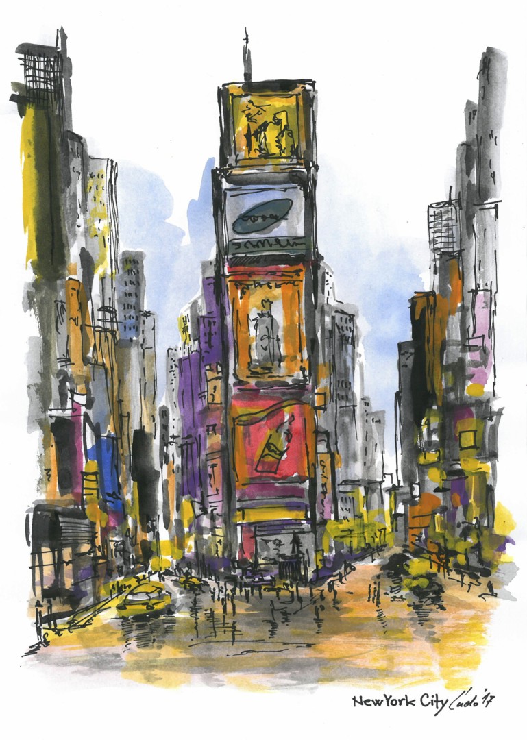 絵画 title:CITY EXPLORER New-York-City, 絵画 Ludo Sevcikによって | ArtMajeur