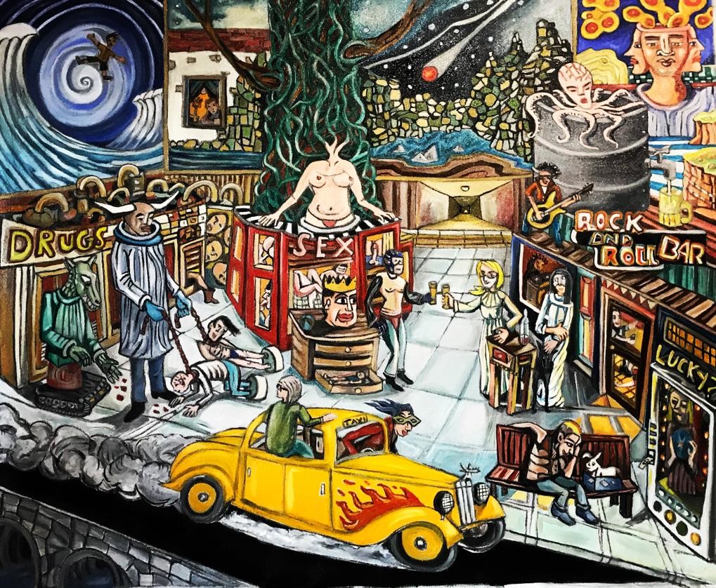 Sex Drugs And Rock And Roll, Painting by Pedro Tchen | ArtMajeur