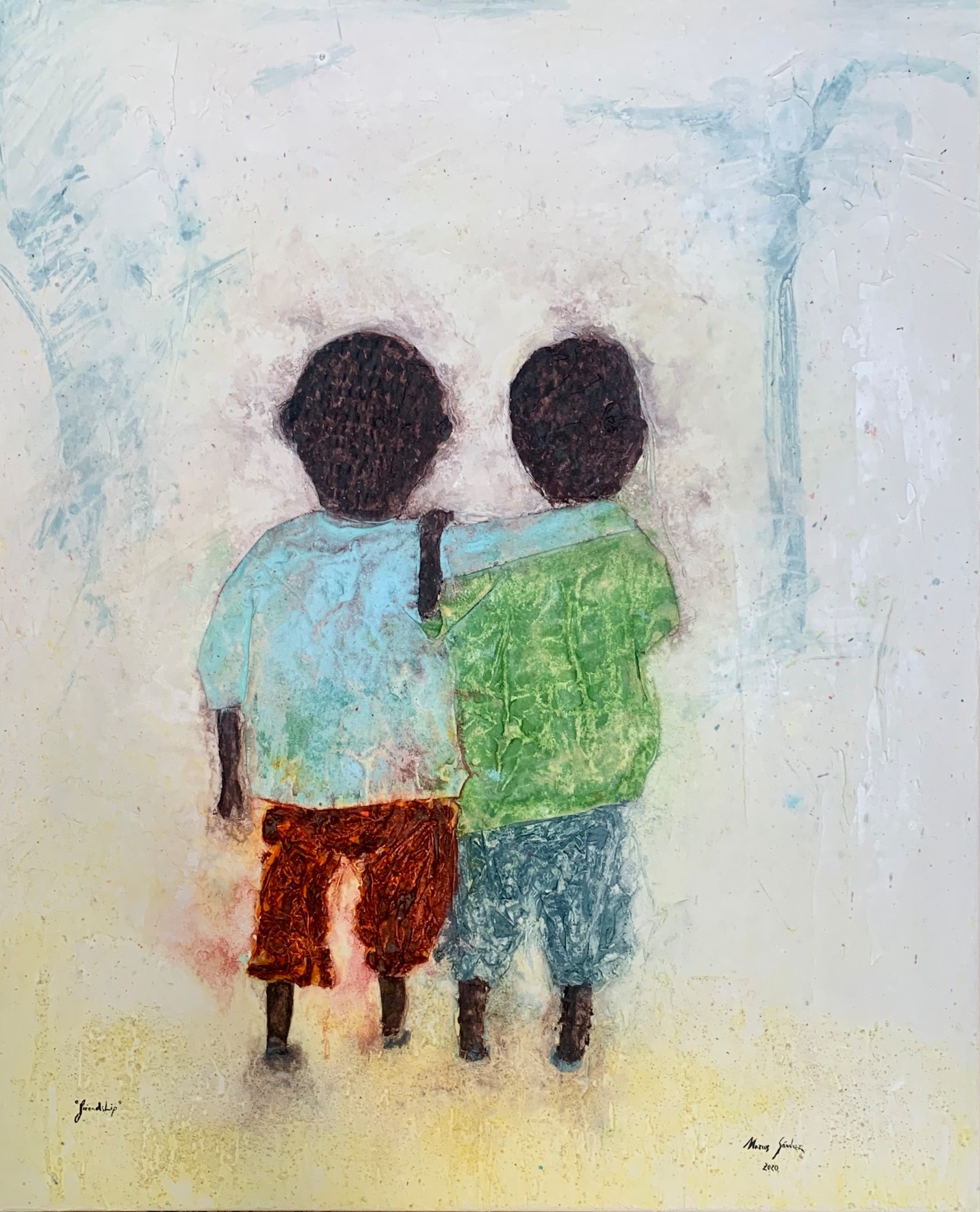 絵画 Friendship Friendship, Painting by Marcos Sánchez | ArtMajeur