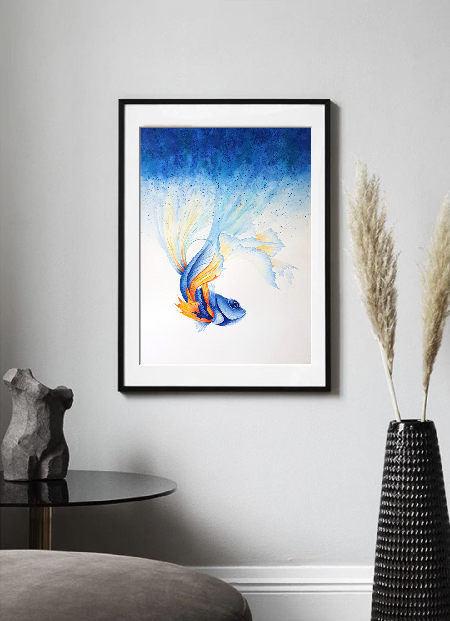 Magical Blue Fish, Painting by Svetlana Lileeva | ArtMajeur Magical Blue Fish, Painting by Svetlana Lileeva | ArtMajeur