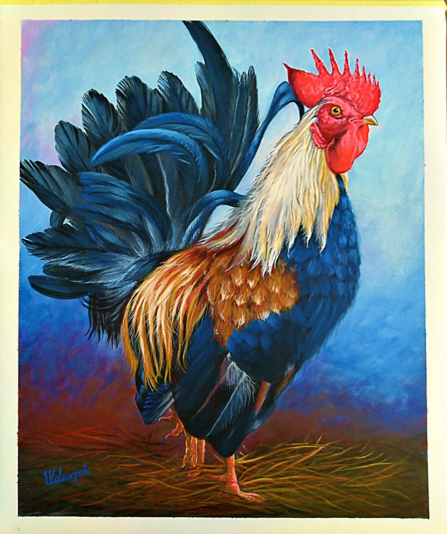 油絵pappa gallo Gallo, Painting by Ulyana Holevych | ArtMajeur