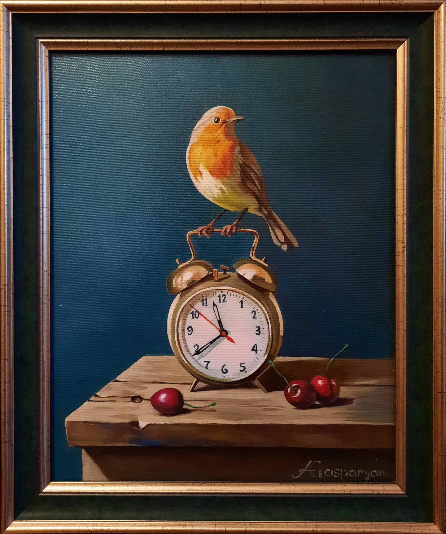 Still Life With Bird And Old Watch-1 (28, Painting by Ara