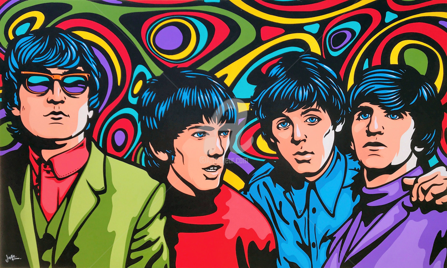 定率割引 西日本 The Beatles Psychedelic, 絵画 Jamie Leeによって | ArtMajeur 絵画