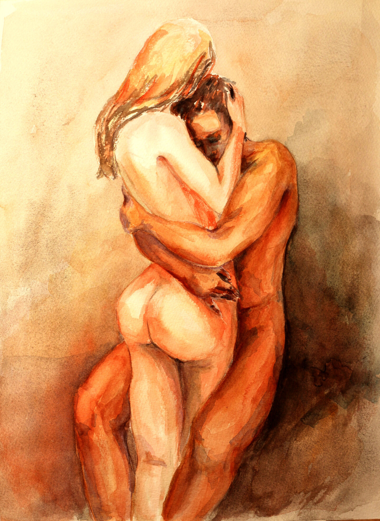 pure nudist couple Couple Nude, Painting by Regina Ishina | ArtMajeur