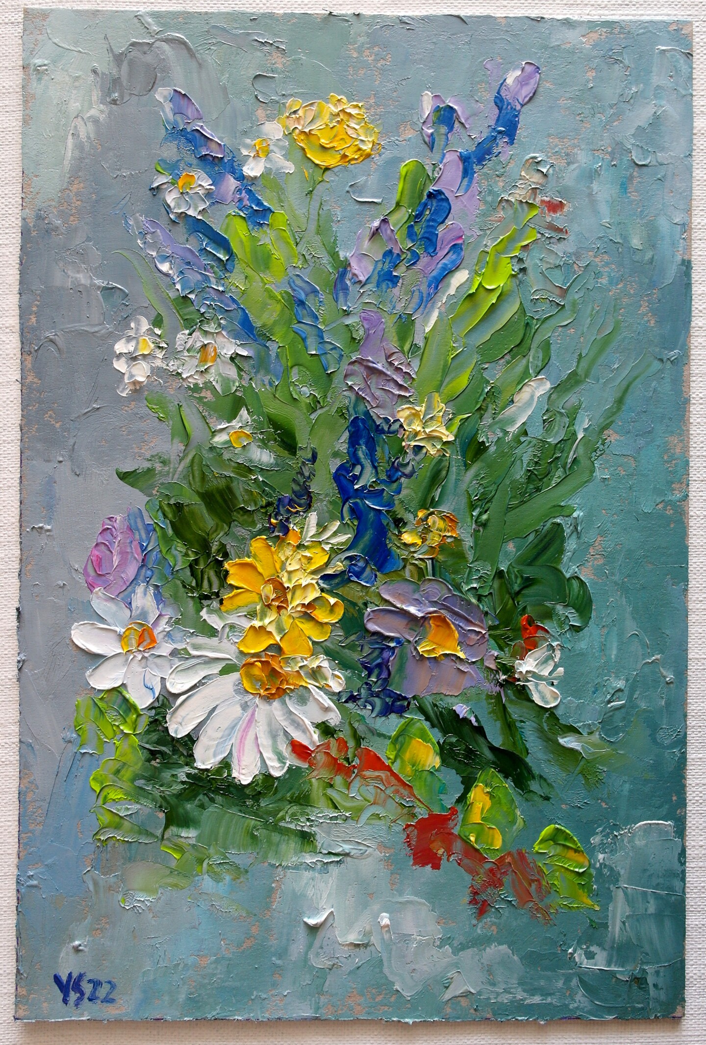 Wild Flowers 3, Original Oil Painting, Painting by Juri Semjonov