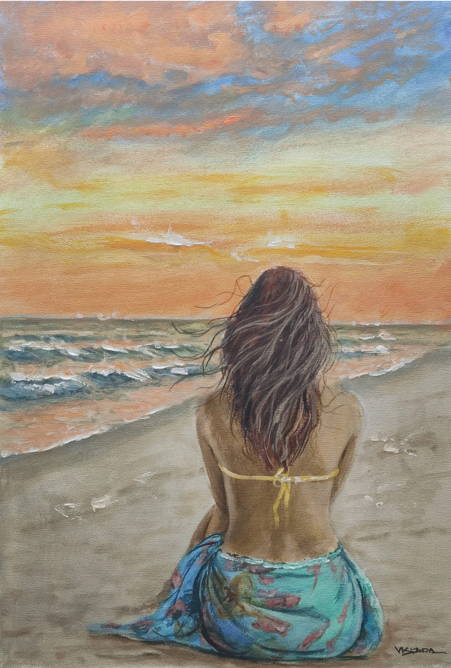 【SALE／37%OFF】 by Painting Girl6, Beach Vishalandra ArtMajeur | Dakur 絵画