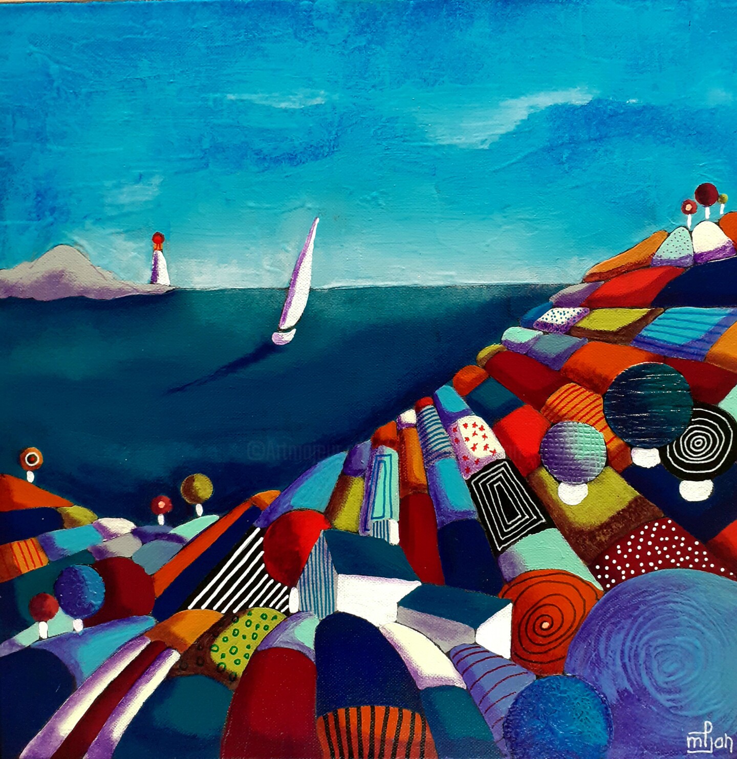 Entre Terre Et Mer 2Éme, 絵画 Marie-Pierre Janによって
