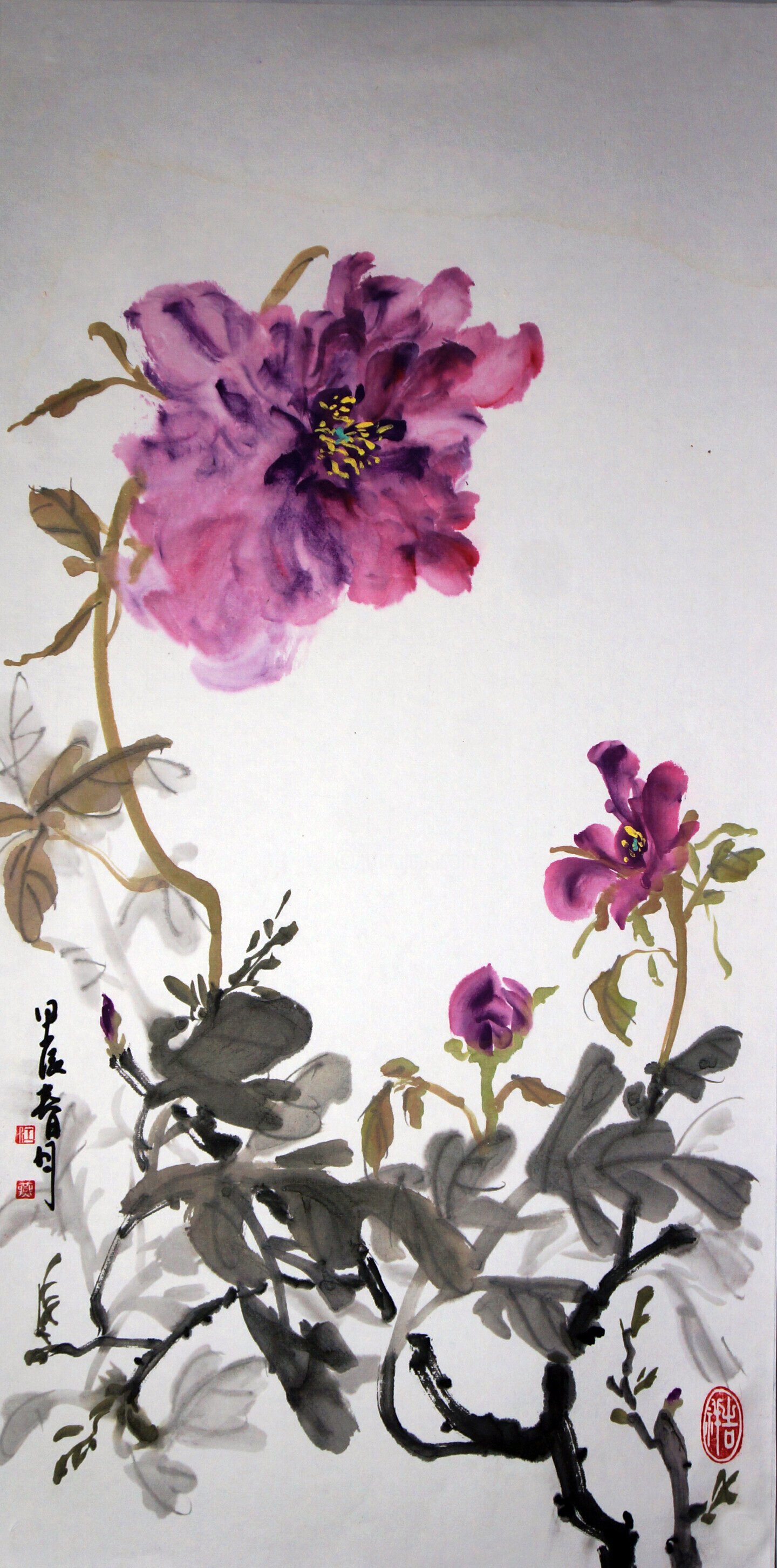 富贵吉祥牡丹, 絵画 燕紫007によって | ArtMajeur