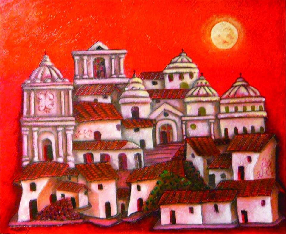 Quito En Rojo, Pintura por Carrión | ArtMajeur