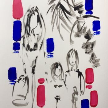 Painting titled "Cannes 2017" by Caroline Montigneaux, Original Artwork, Acrylic