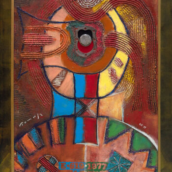 Painting titled "Mr. Left 1977" by Tomasz, Original Artwork, Acrylic