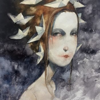 绘画 标题为“Viajera” 由Cesar Ayllón, 原创艺术品