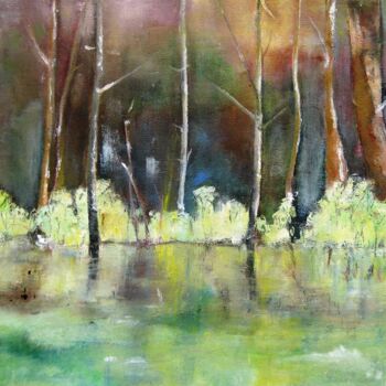 Peinture intitulée "miroir" par Claudia Marin, Œuvre d'art originale, Huile Monté sur Châssis en bois