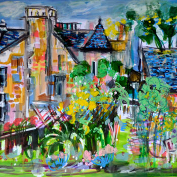 Peinture intitulée "Les Hauts de Servan" par Muriel Cayet, Œuvre d'art originale
