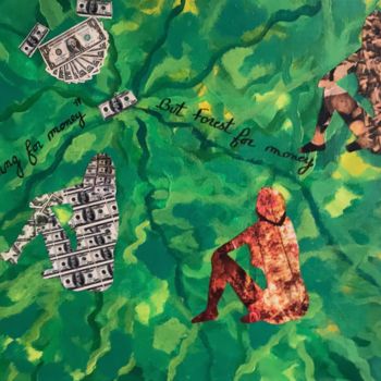 Peinture intitulée ""Nothing for money"…" par Sapiacelli, Œuvre d'art originale, Acrylique
