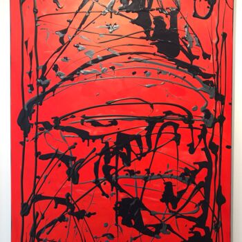 Painting titled "Up and Down" by Natalia Rose, Original Artwork, Acrylic Mounted on Wood Stretcher frame