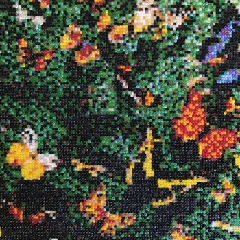 Pittura intitolato "Farfalle in verde s…" da Stefano Di Marco, Opera d'arte originale