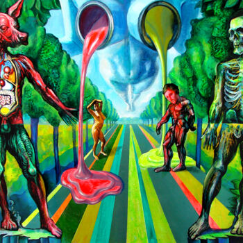 Painting titled "The Anatomy of Anub…" by Sasha Bom, Original Artwork