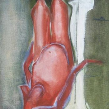 Painting titled "white-recliner-108f…" by Richard Herr, Original Artwork, Acrylic