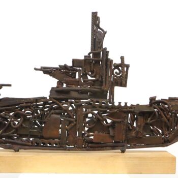 Skulptur mit dem Titel "DE-FORMAZIONE" von Morgese Giovanni, Original-Kunstwerk, Metalle