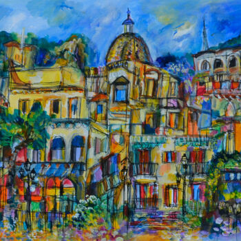 Malerei mit dem Titel "Una pausa sulla spi…" von Muriel Cayet, Original-Kunstwerk, Acryl