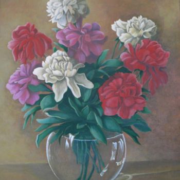 Peinture intitulée "clat-de-pivoines.jpg" par Isabelle, Œuvre d'art originale