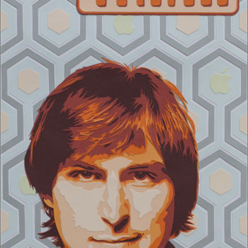 Collages titled "Stevie Jobs Wonders" by Carole B, Original Artwork, Paper cutting