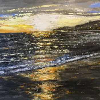 绘画 标题为“Le soir, la colline…” 由Anne Vignau, 原创艺术品