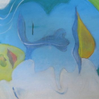 Painting titled "three faces 39pefmp" by Richard Herr, Original Artwork, Acrylic