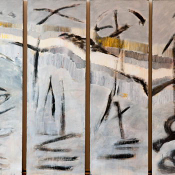 Peinture intitulée "Des jours de marche…" par Briga, Œuvre d'art originale, Acrylique