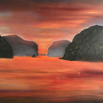 Peinture intitulée "embrasement de la b…" par Sapiacelli, Œuvre d'art originale, Huile