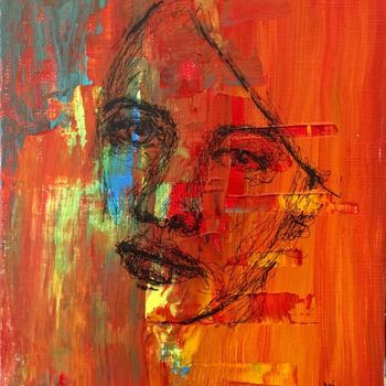 Peinture intitulée "girl" par Jérôme Royer, Œuvre d'art originale, Acrylique