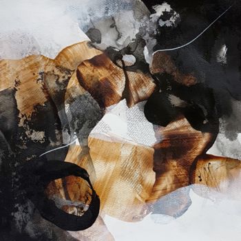 Peinture intitulée "Fil de lune (1)" par Isabelle Mignot, Œuvre d'art originale, Autre