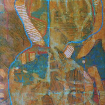 Malerei mit dem Titel "Lycaon" von Philippe Casaubon, Original-Kunstwerk, Öl