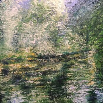 Painting titled "Au fil de l'Yerres" by Anne Vignau, Original Artwork