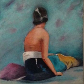 Peinture intitulée "La muse 1920" par Sapiacelli, Œuvre d'art originale, Huile