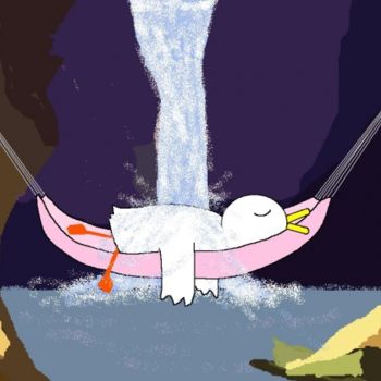 Drawing titled "Water Massage" by Kai-Yu Sun, Original Artwork, Other