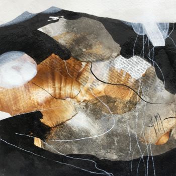 Peinture intitulée "Fil de pluie ... (1)" par Isabelle Mignot, Œuvre d'art originale, Autre