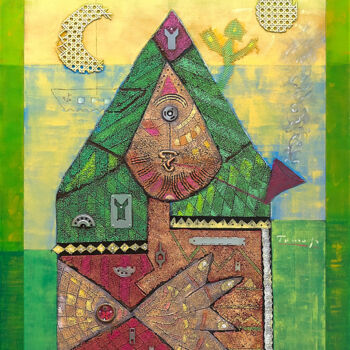 Painting titled "The Seeman With a P…" by Tomasz, Original Artwork, Acrylic