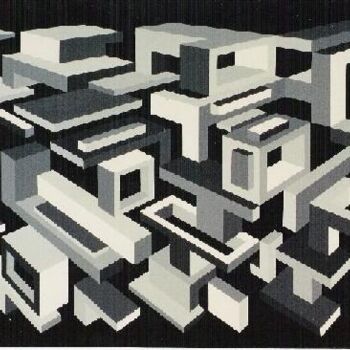 Pittura intitolato "The Future City" da Ralph Berko, Opera d'arte originale, Olio