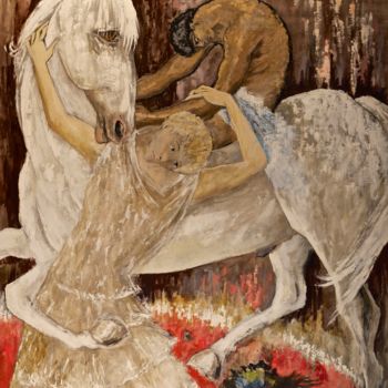 Peinture intitulée "Schubertiade : dans…" par Dominique Bertrand, Œuvre d'art originale, Huile