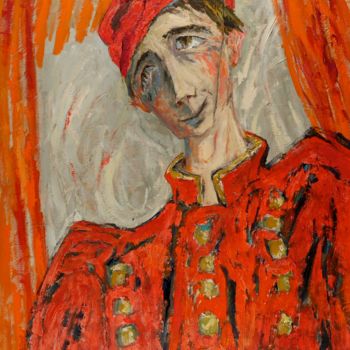 Peinture intitulée "Groom devant l'entr…" par Dominique Bertrand, Œuvre d'art originale, Huile
