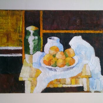 Peinture intitulée "Les ftruites et la…" par Slobodan Spasojevic (Spaki), Œuvre d'art originale, Huile