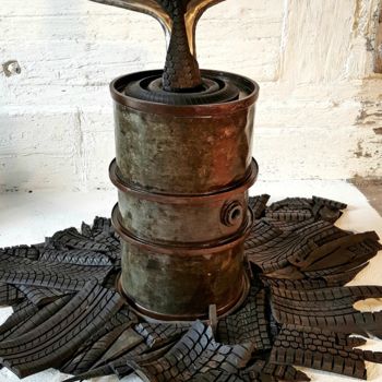 Sculpture titled "save-the-whales-a.j…" by Mirko Siakkou-Flodin, Original Artwork, Metals
