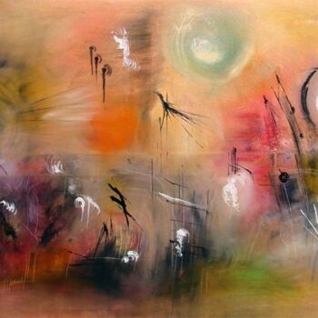 Peinture intitulée "L'entre deux axes,…" par Muriel Cayet, Œuvre d'art originale