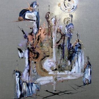 Peinture intitulée "TsarskoÏé-Sélo Tour…" par Muriel Cayet, Œuvre d'art originale