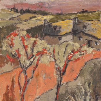 Peinture intitulée "Clos de Fougères (B…" par Dominique Bertrand, Œuvre d'art originale, Huile