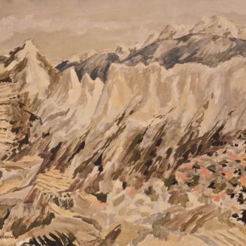 Peinture intitulée "Les Dentelles de Mo…" par Dominique Bertrand, Œuvre d'art originale, Huile